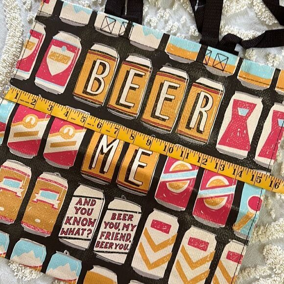 Blue Q Recycled Plastic Large Shopper Tote - Beer - Picture 8 of 16